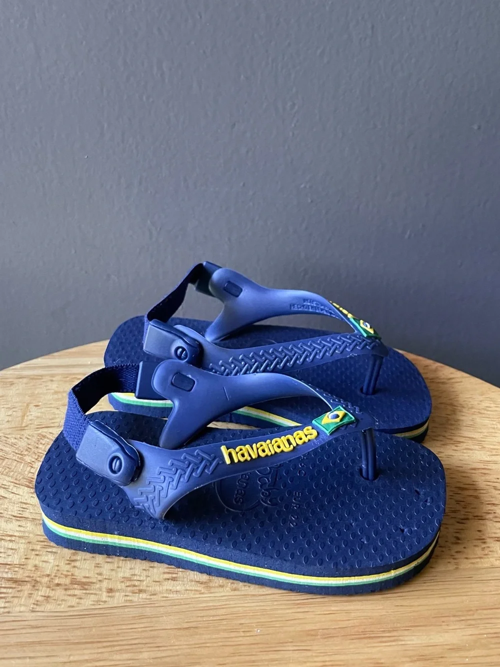 Havaianas Baby Blue Yellow Brazil Logo Flip Flop Sandals